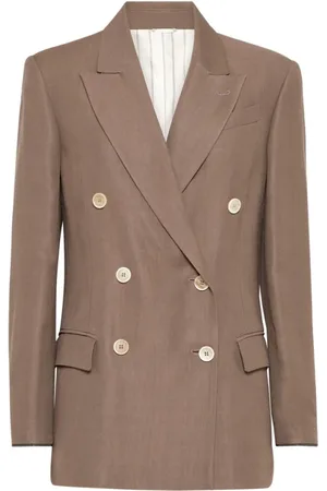 Brunello Cucinelli Dames, Jassen, Bruin, Maat: XS Wol