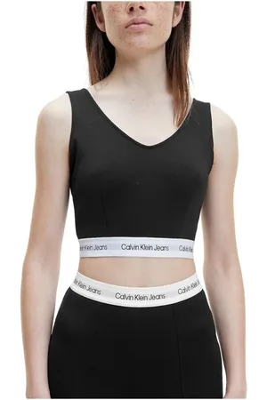 Calvin Klein Dames, Tops, Zwart, Maat: M Poliester