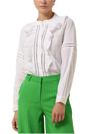Lollys Laundry Dames, Blouses & Shirts, Wit, Maat: M Katoen