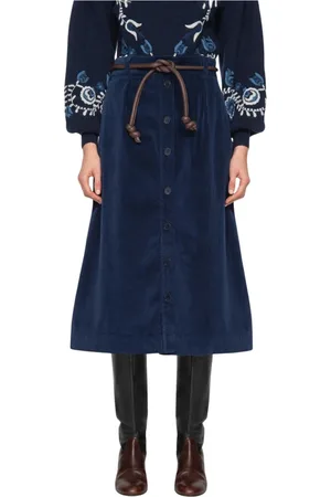 SEA Dames, Rokken, Blauw, Maat: XS Katoen