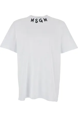 Msgm Heren, Tops, Wit, Maat: S Katoen