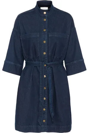 My Essential Wardrobe Dames, Jurken, Blauw, Maat: 2XL Katoen