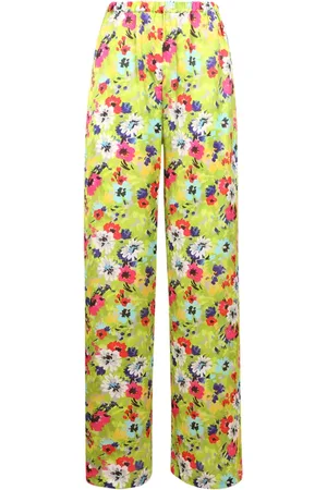 Msgm Dames, Broeken, Groen, Maat: 2XS