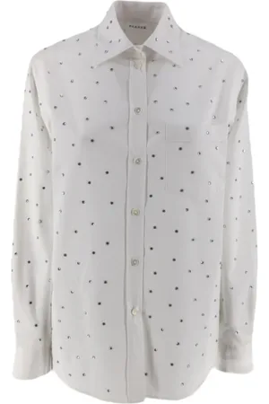 P.A.R.O.S.H. Dames, Blouses & Shirts, Wit, Maat: L