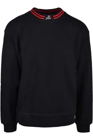 Diesel Heren, Sweatshirts & Hoodies, Zwart, Maat: 2XL Katoen