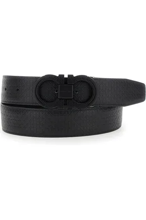 Salvatore Ferragamo Heren, Accessoires, Zwart, Maat: 110 CM Leer