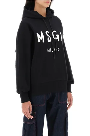 Msgm Dames, Sweatshirts & Hoodies, Zwart, Maat: S Katoen
