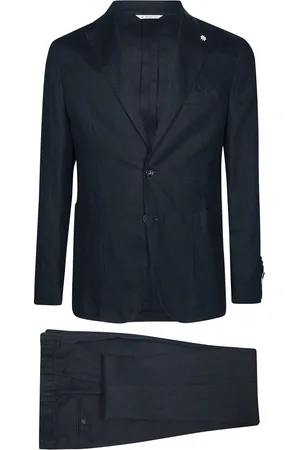 Manuel Ritz Heren, Pakken, Blauw, Maat: M Linnen