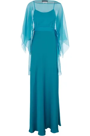 Alberta Ferretti Dames, Jurken, Blauw, Maat: M Zijde