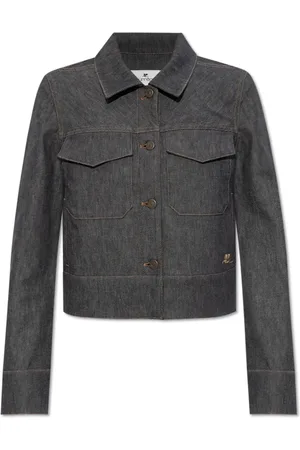 Courrèges Dames, Jassen, Grijs, Maat: S Denim