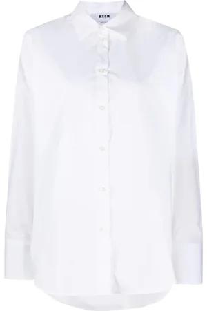 Msgm Dames, Blouses & Shirts, Wit, Maat: XS Katoen