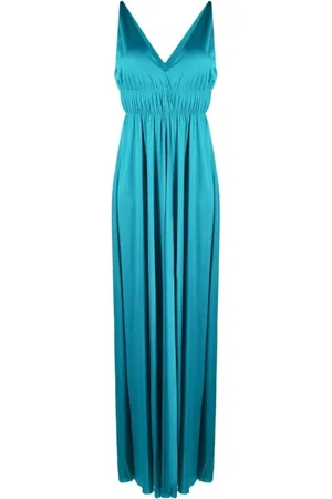 P.A.R.O.S.H. Dames, Jurken, Blauw, Maat: M Poliester