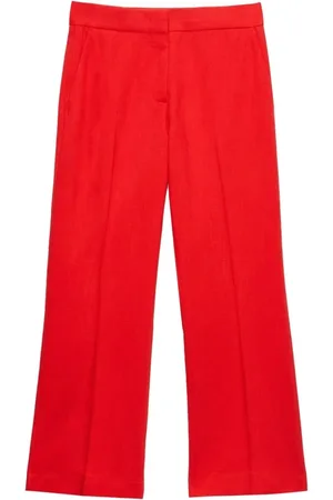 Msgm Dames, Broeken, Rood, Maat: M Denim