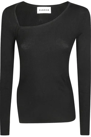 P.A.R.O.S.H. Dames, Tops, Zwart, Maat: L Wol