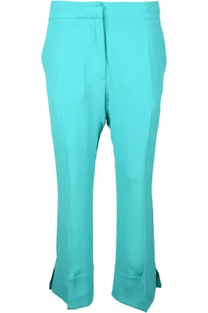 SEMICOUTURE Dames, Broeken, Groen, Maat: S Zijde