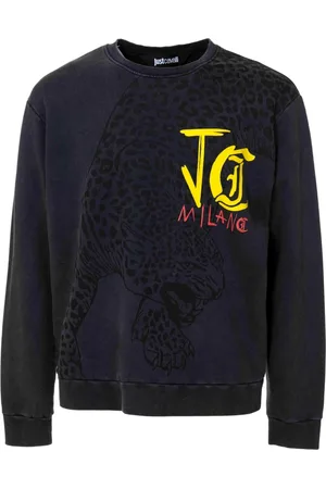 Roberto Cavalli Heren, Sweatshirts & Hoodies, Zwart, Maat: M