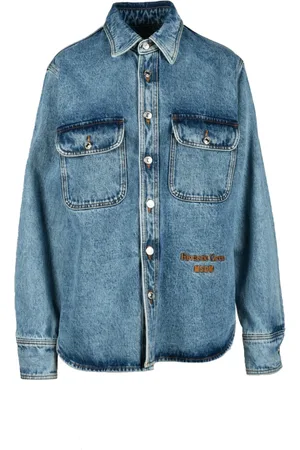 Msgm Heren, Overhemden, Blauw, Maat: 2XL Katoen
