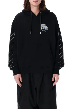 OFF-WHITE Heren, Sweatshirts & Hoodies, Zwart, Maat: S Katoen
