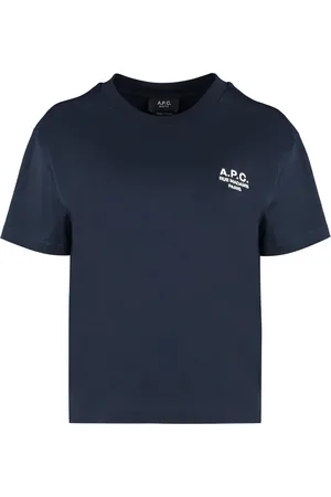 A.P.C. Dames, Tops, Blauw, Maat: M Katoen