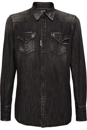 Dsquared2 Heren, Overhemden, Zwart, Maat: XL Katoen