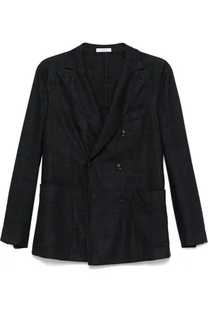 Boglioli Heren, Jassen, Blauw, Maat: 2XL Wol