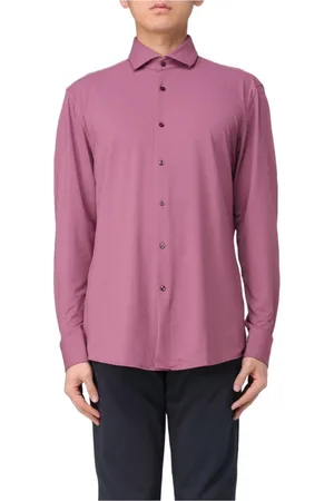 HUGO BOSS Heren, Overhemden, Roze, Maat: S Jersey