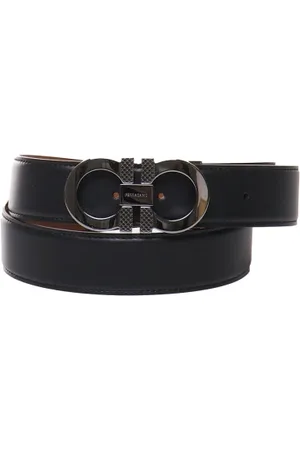 Salvatore Ferragamo Heren, Accessoires, Zwart, Maat: 110 CM Leer