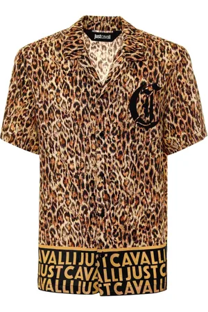 Roberto Cavalli Heren, Overhemden, Bruin, Maat: M