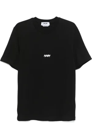Msgm Heren, Tops, Zwart, Maat: XL Katoen