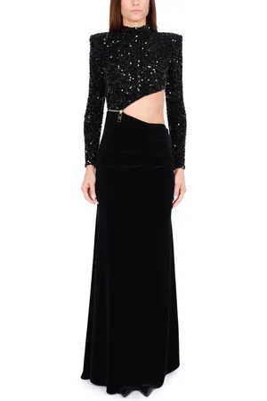 Elisabetta Franchi Dames, Jurken, Zwart, Maat: XS Velours