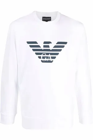 Emporio Armani Heren, Sweatshirts & Hoodies, Wit, Maat: M