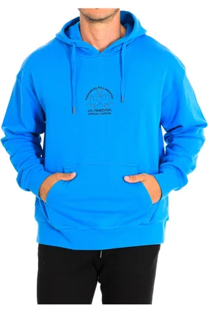 La Martina Heren, Sweatshirts & Hoodies, Blauw, Maat: S Katoen