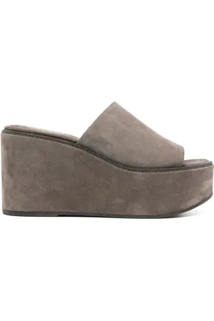 Brunello Cucinelli Dames, Schoenen, Bruin, Maat: 36 EU Leer