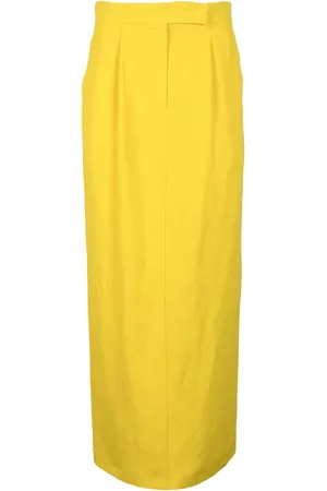 Max Mara Dames, Rokken, Geel, Maat: XS Linnen