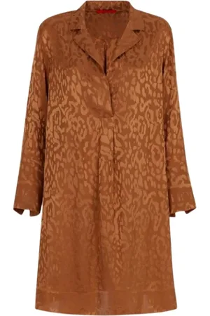 Carolina Herrera Dames, Jurken, Bruin, Maat: XS Zijde