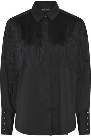 Bruuns Bazaar Dames, Blouses & Shirts, Zwart, Maat: L Katoen