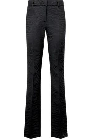 Roberto Cavalli Dames, Broeken, Zwart, Maat: S Katoen