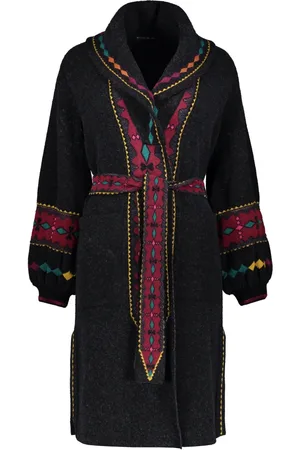 Etro Dames, Truien, Zwart, Maat: L Wol