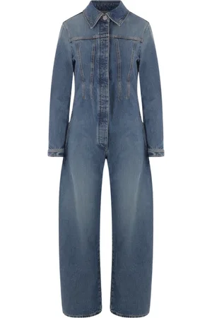 Alaïa Dames, Jumpsuits & Playsuits, Blauw, Maat: S Denim