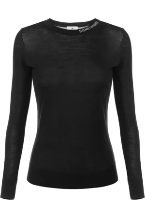 Elisabetta Franchi Dames, Truien, Zwart, Maat: M Wol