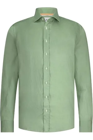 State of art Heren, Overhemden, Groen, Maat: XL Linnen