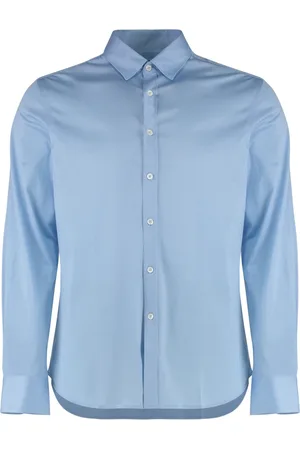 CANALI Heren, Overhemden, Blauw, Maat: S Katoen