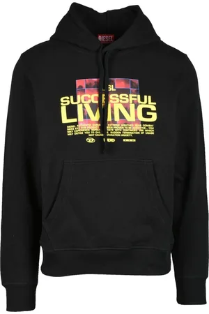 Diesel Heren, Sweatshirts & Hoodies, Zwart, Maat: XL Katoen