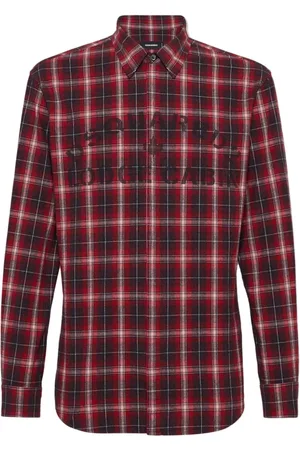 Dsquared2 Heren, Overhemden, Rood, Maat: M