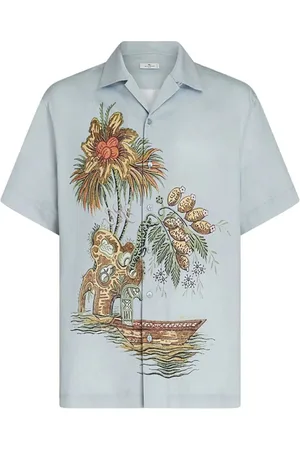 Etro Heren, Overhemden, Blauw, Maat: XL Katoen