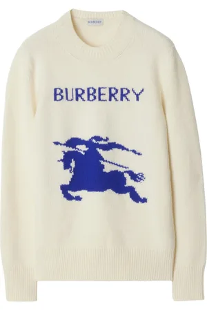 Burberry Dames, Truien, Wit, Maat: M Wol