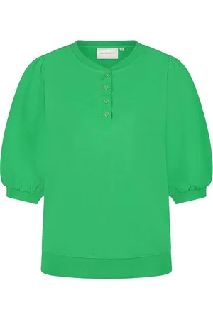 Fabienne Chapot Dames, Truien, Groen, Maat: XS Katoen