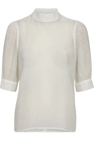 Co`Couture Dames, Blouses & Shirts, Wit, Maat: L Katoen