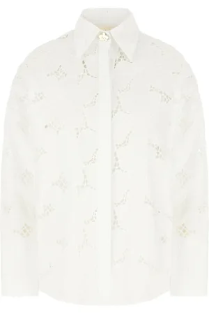 GENNY Dames, Blouses & Shirts, Wit, Maat: XS Katoen