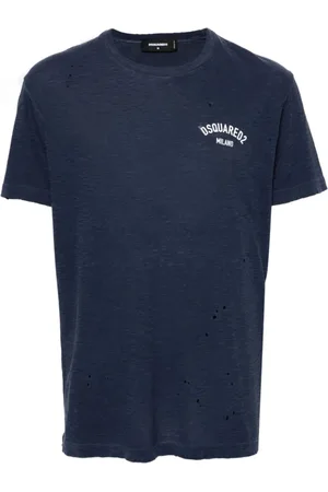Dsquared2 Heren, Tops, Blauw, Maat: 2XL Katoen